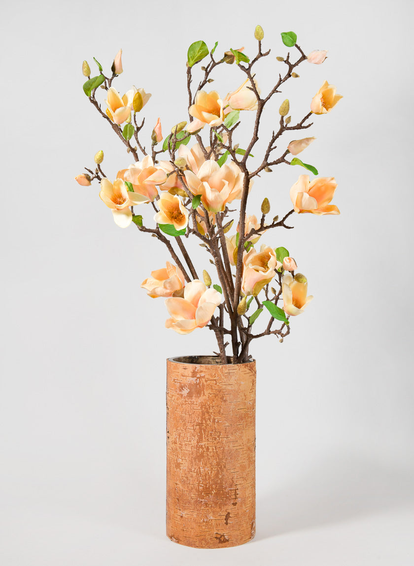 42in Long Peach Magnolia Blossom Branch Decor Jamali-garden