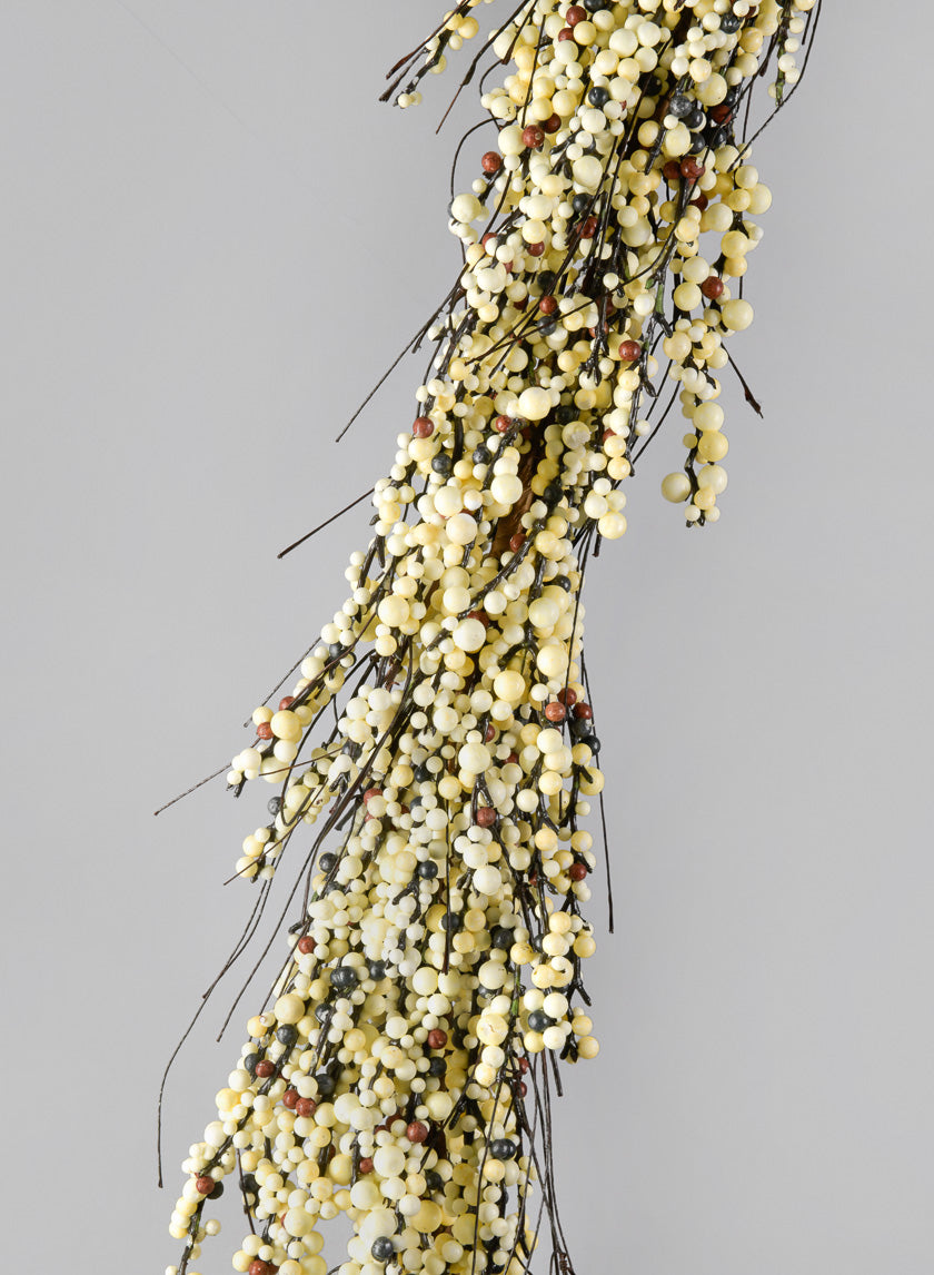 72in Long White Mini Berry Garland Decor Jamali-garden
