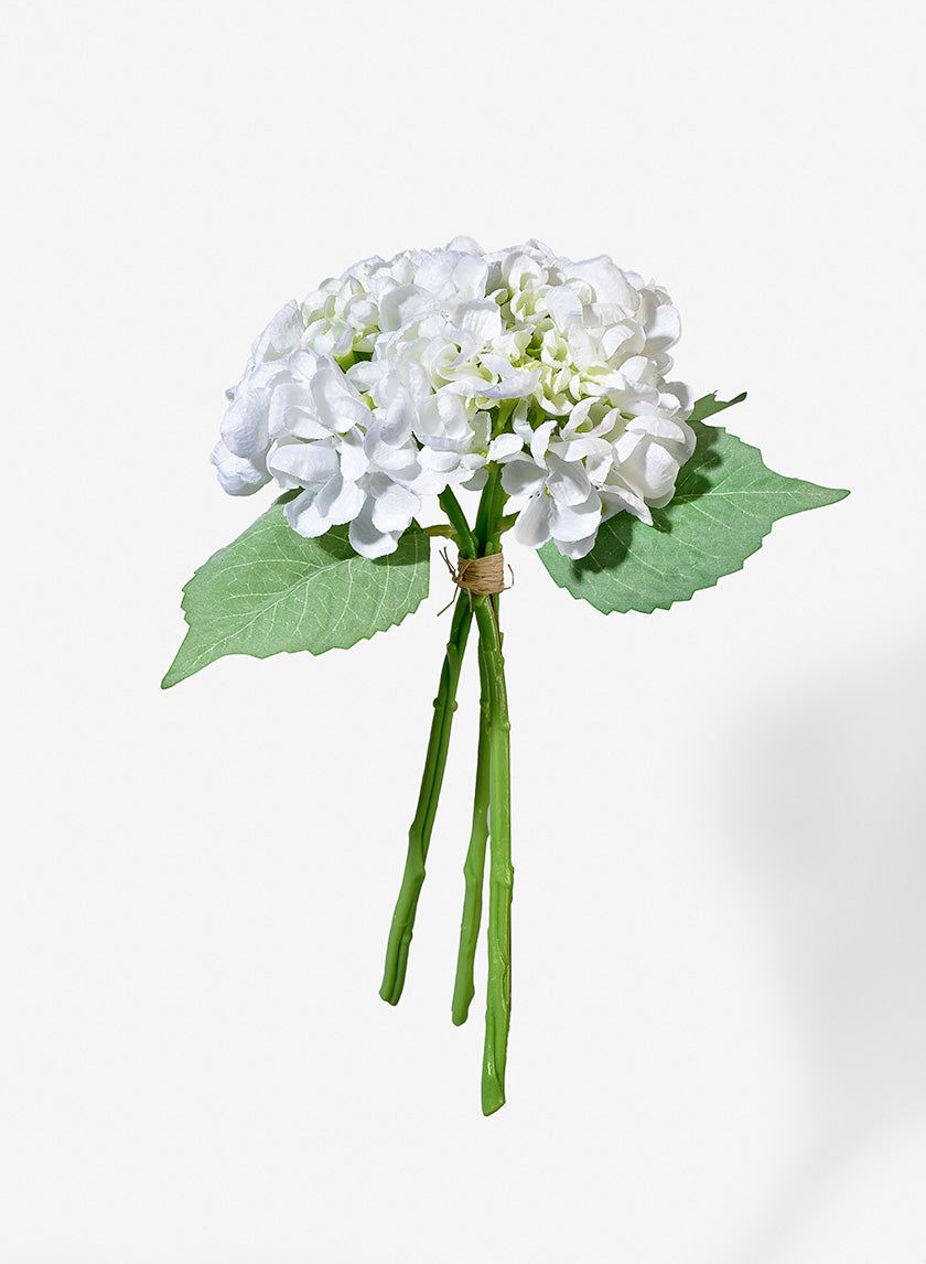14in Long White Hydrangea Bouquet Decor Jamali-garden