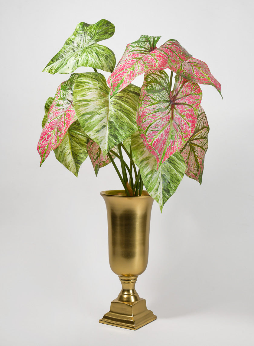 22in Long 3 Leaf Red Caladium Stem Decor Jamali-garden