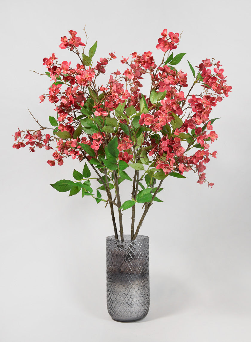 32in Long Pink Spring Blossom Branch Decor Jamali-garden