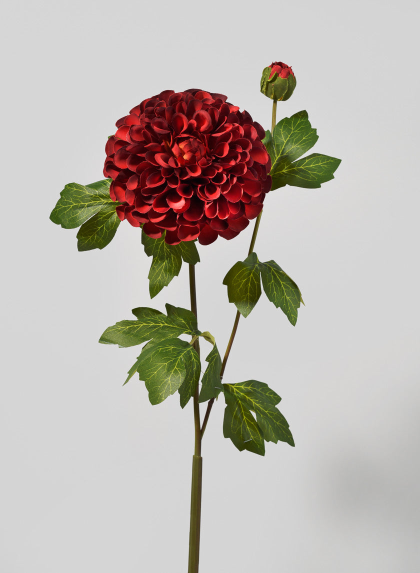32in Long Red Dahlia Stem Decor Jamali-garden