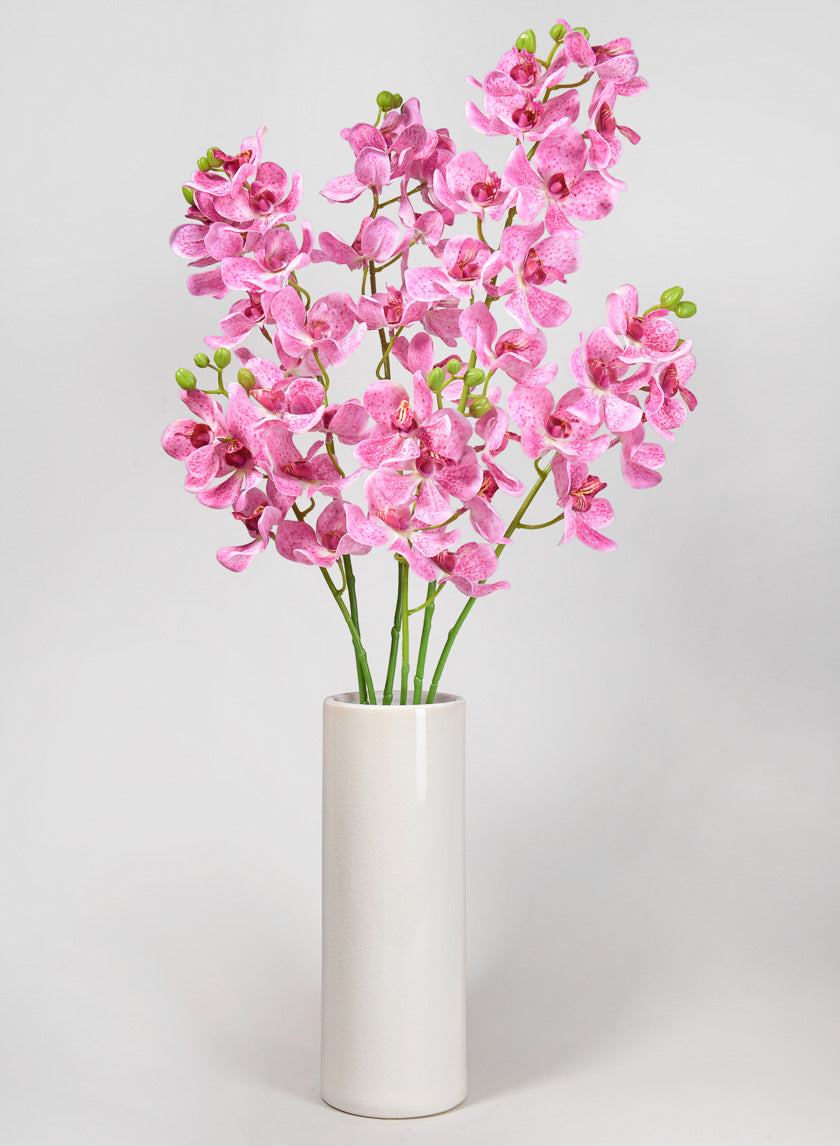 33in Long Pink Double Orchid Stem Decor Jamali-garden