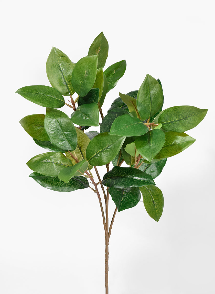 25in Long Green Magnolia Leaf Spray Decor Jamali-garden