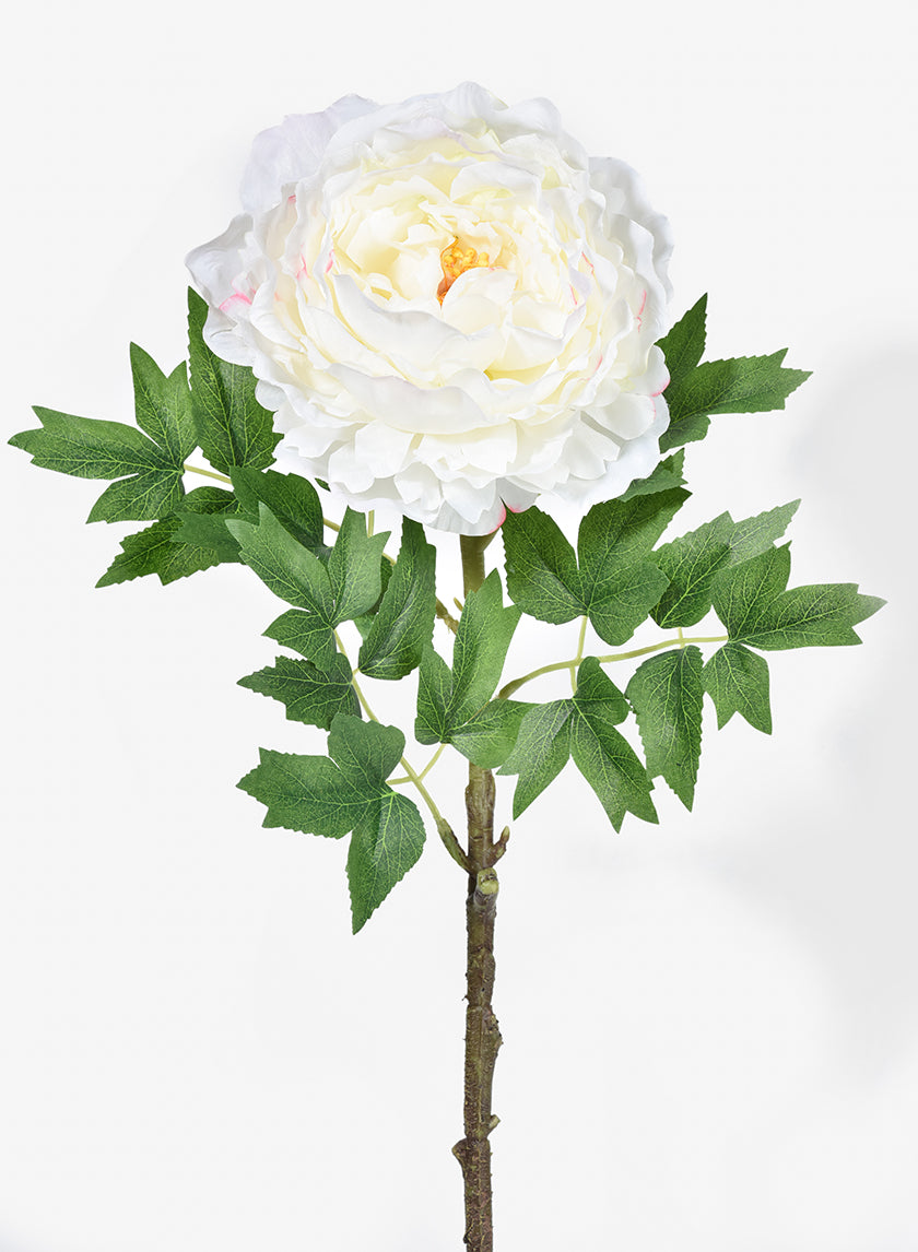 26in Long White Peony Stem Decor Jamali-garden