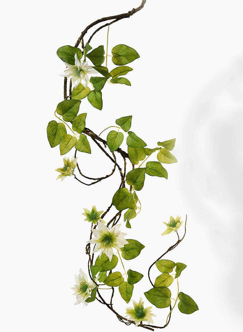 56in Long Green Clematis Garland Decor Jamali-garden