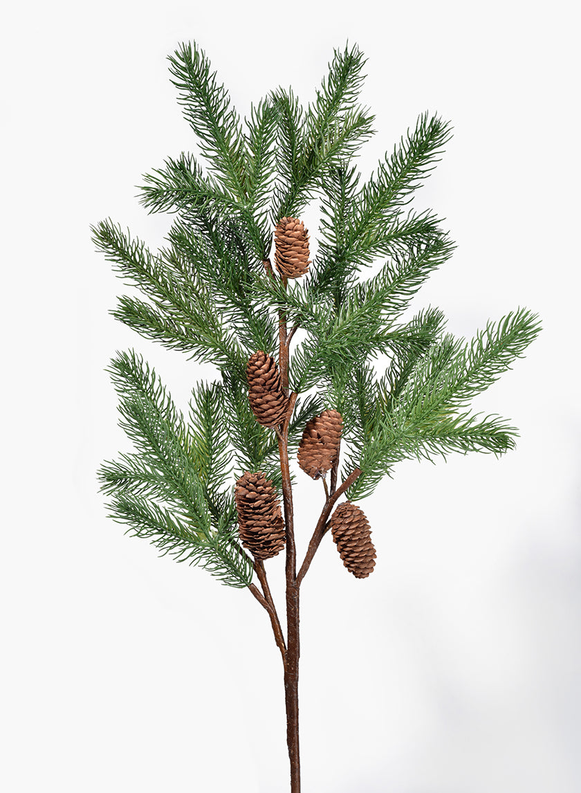 41in Long Pine Branch With Pine Cones Decor Jamali-garden