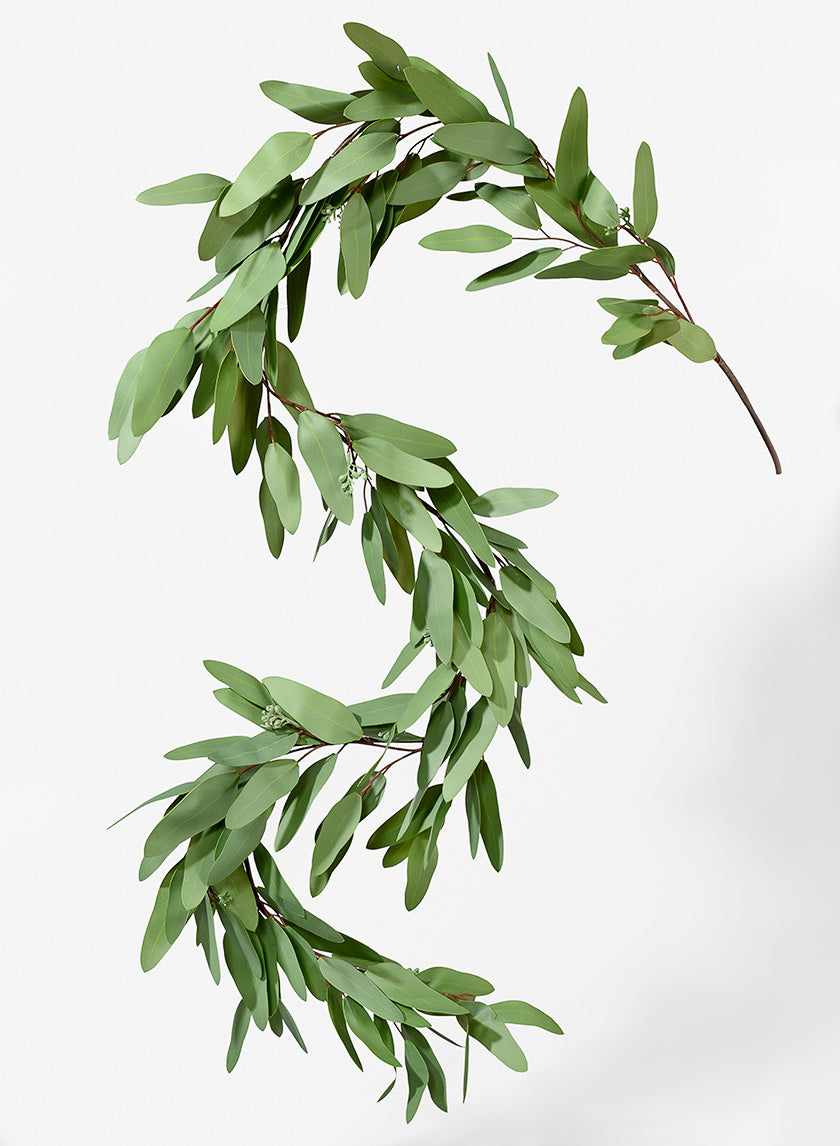 63in Long Seeded Eucalyptus Garland Decor Jamali-garden