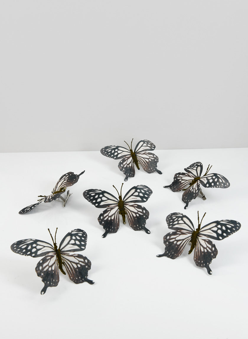 3.5in Long Black Butterfly Ornament Decor Jamali-garden