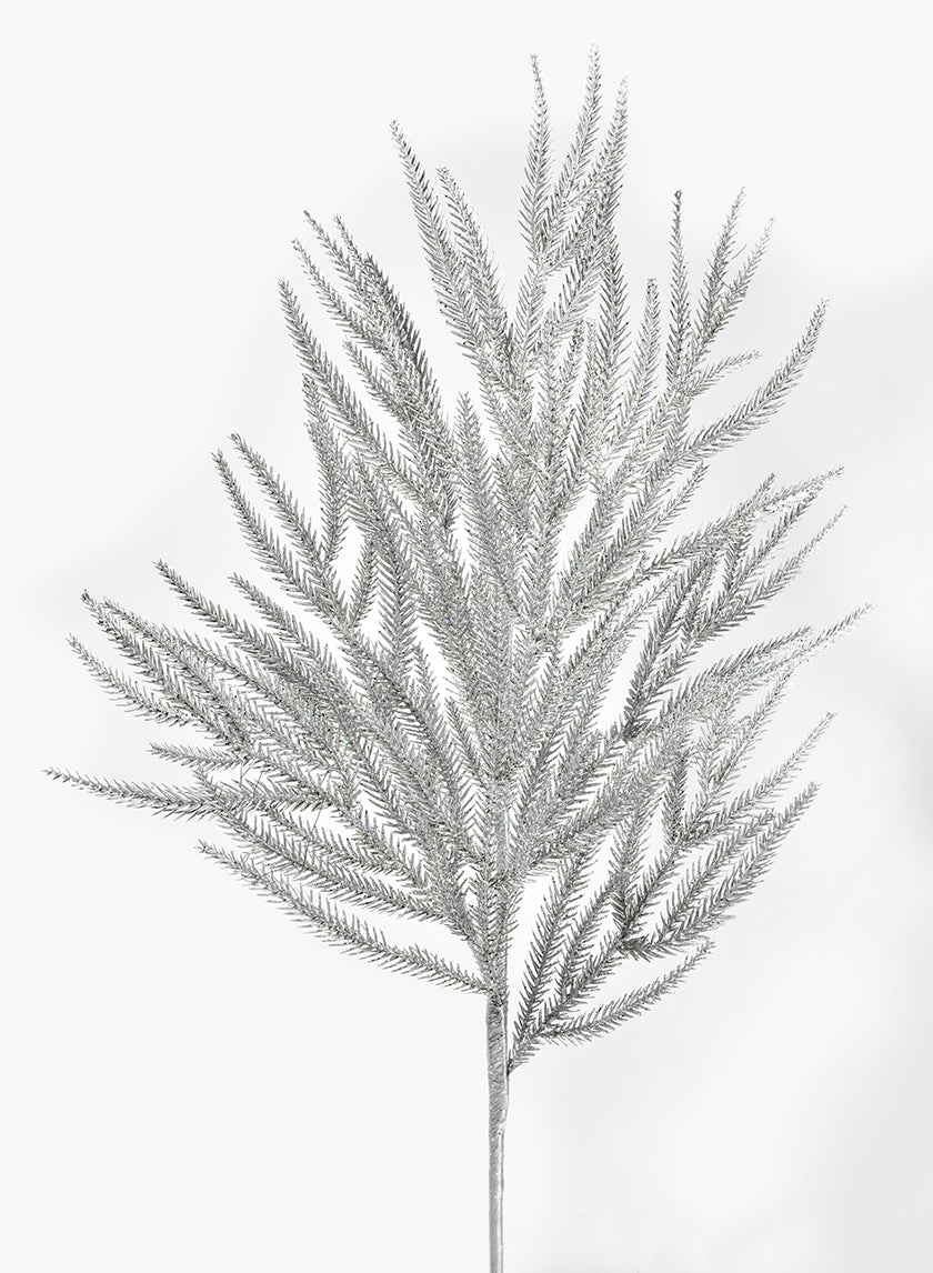 37in Long Silver Pine Branch Decor Jamali-garden