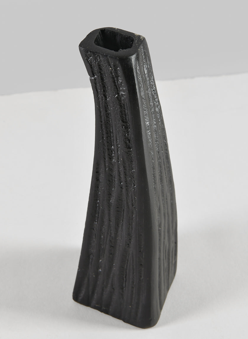 6in Tall Aluminum Emma Barn Style Black Mini Vase Decor Jamali-garden