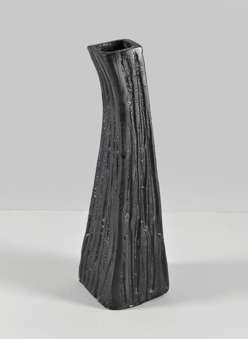 8in Tall Aluminum Emma Barn Style Black Mini Vase Decor Jamali-garden