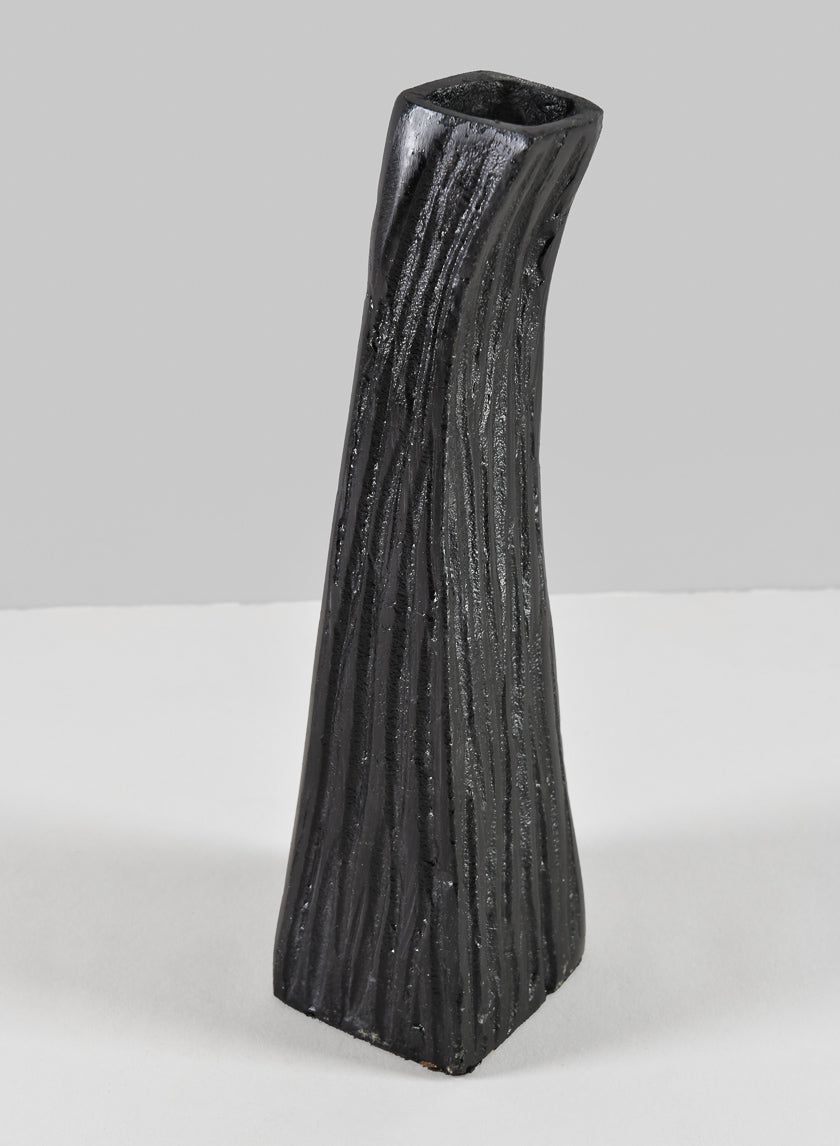 8in Tall Aluminum Emma Barn Style Black Mini Vase Decor Jamali-garden