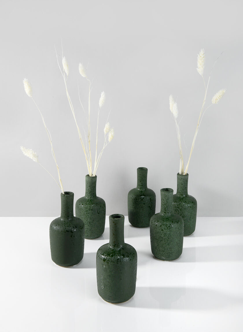 5.5in Tall Acapulco Green Sandstone Bud Vase Decor Jamali-garden