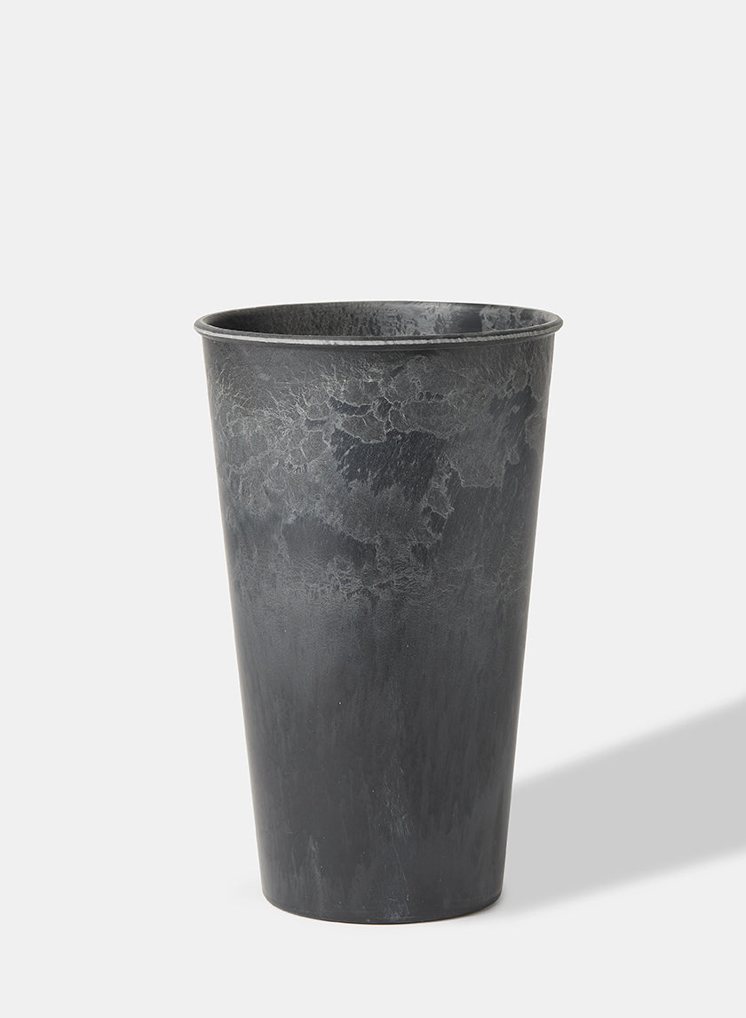 9 1/2in Aged Black Tall Flower Bucket Decor Jamali-garden