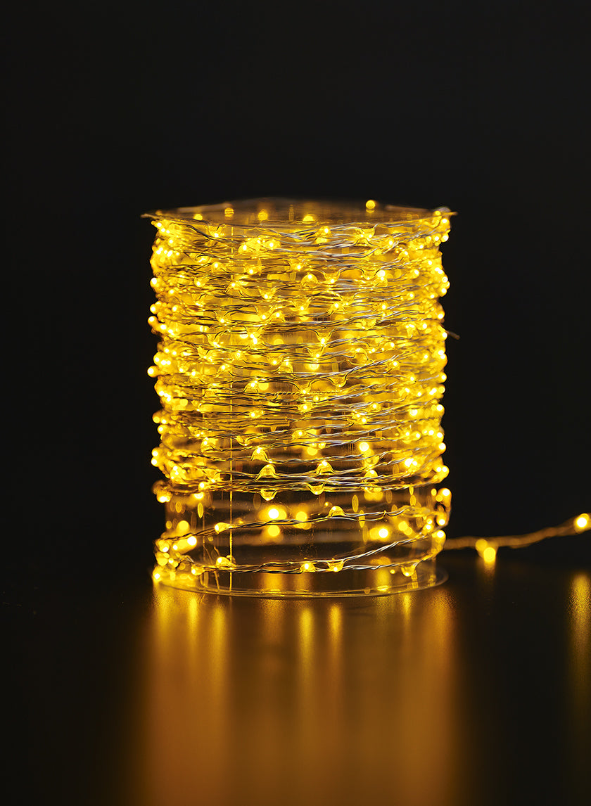 14ft Long Amber Naked Wire L.E.D. Lights String Decor Jamali-garden