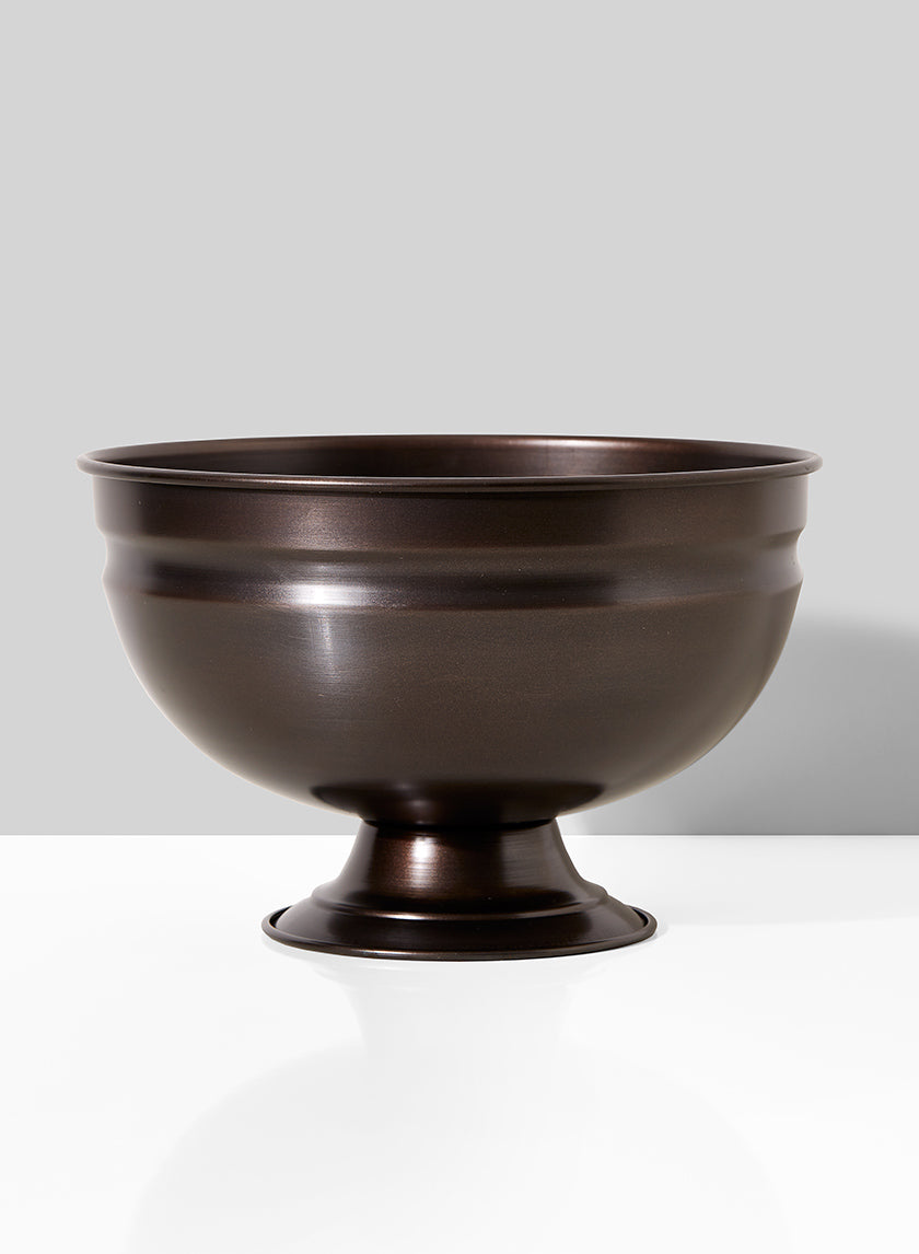 10in Wide Antique Copper Bowl Decor Jamali-garden