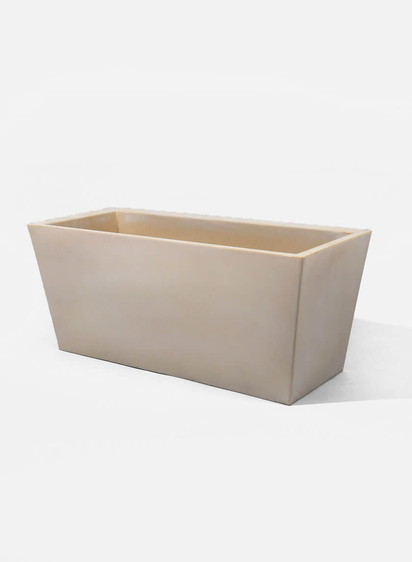 33in Long Antique White Stone Window Box Decor Jamali-garden