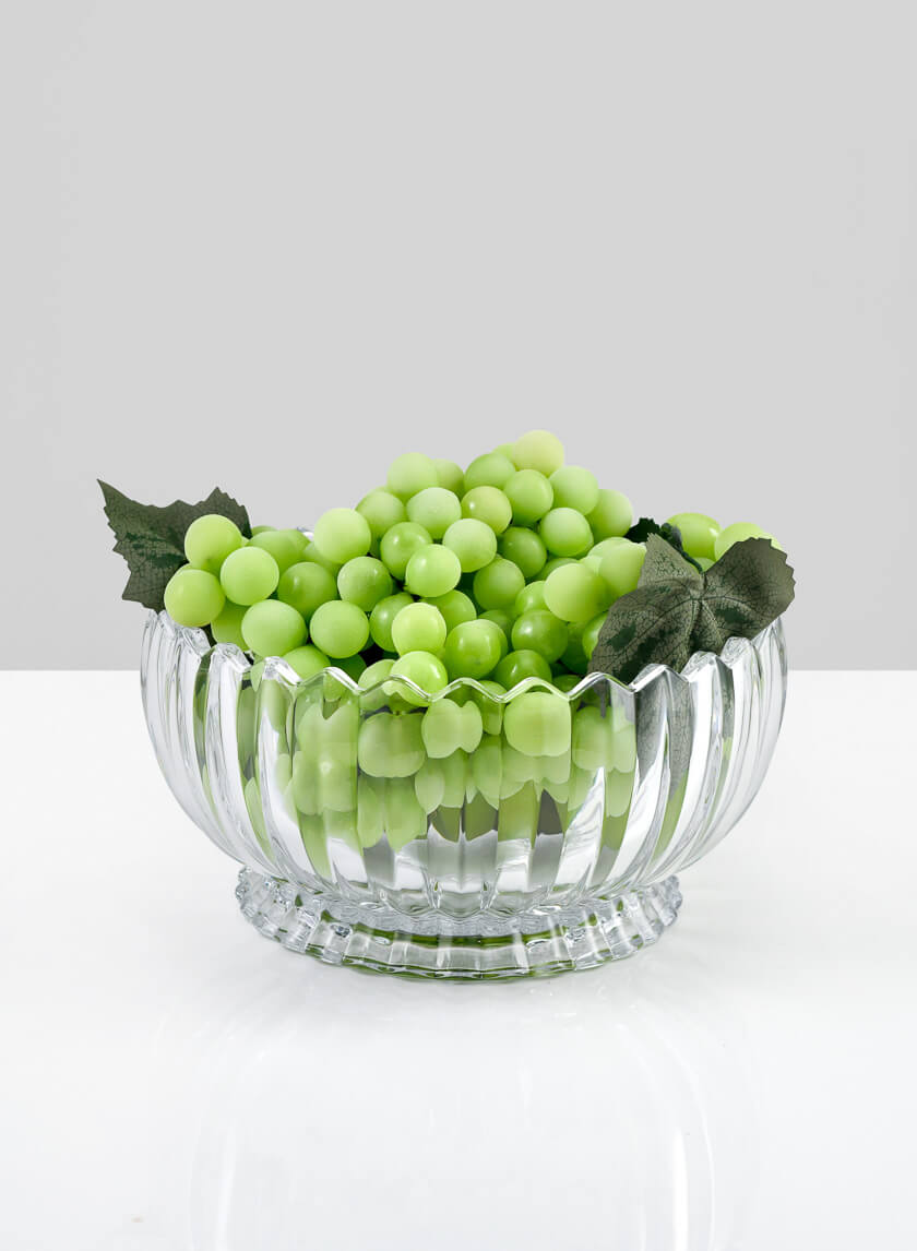 9in Wide Arctic Ice Glass Bowl Decor Jamali-garden
