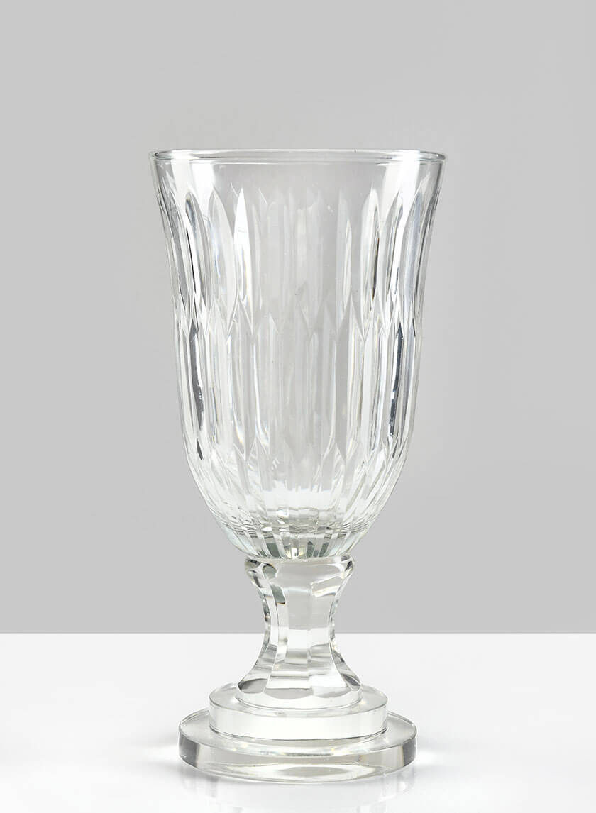 9.5in Tall Limoge Etched Glass Urn Decor Jamali-garden