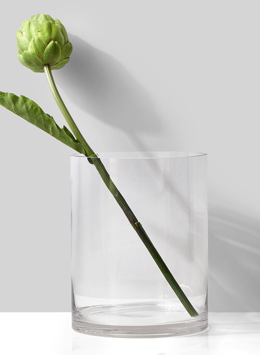 10in Tall Glass Cylinder Vase Decor Jamali-garden
