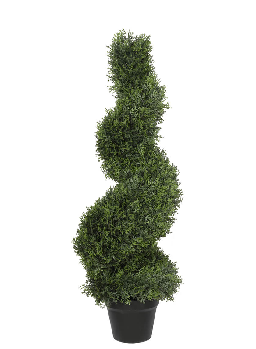3ft Tall Faux Cypress Spiral Tree Decor Jamali-garden