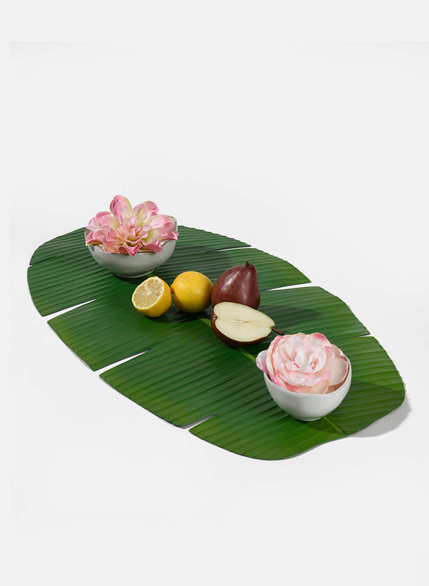 30in Long Banana Leaf Table Runner Decor Jamali-garden