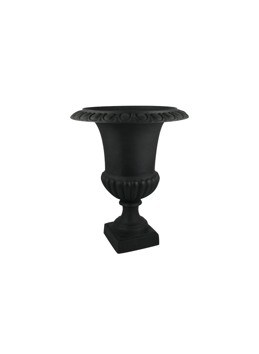 24in Tall Black Urn Decor Jamali-garden