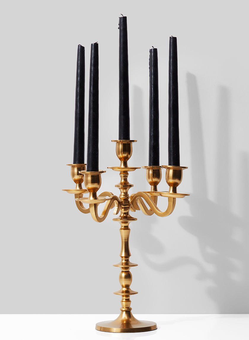 14in Tall Gold Candelabra Decor Jamali-garden