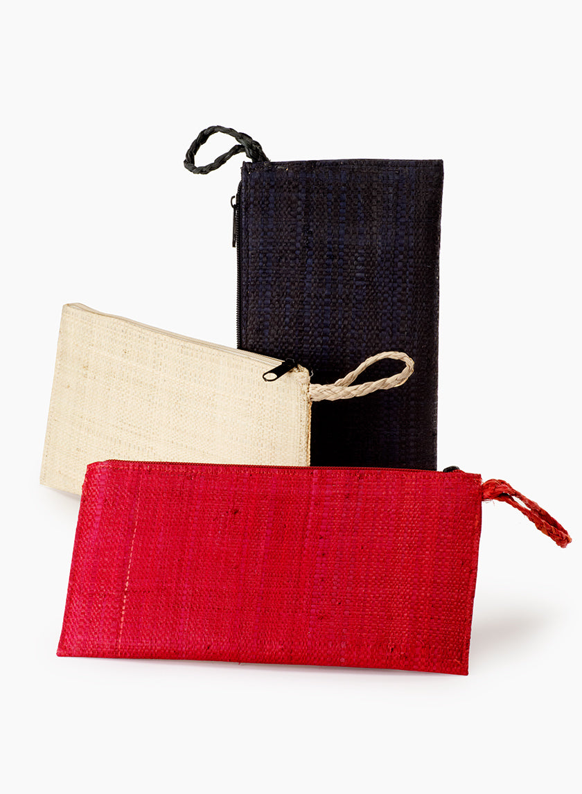 Black, Red, &amp; Natural Raffia Clutches Decor Jamali-garden