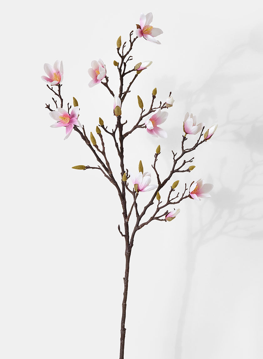 38in Long Mini Pink Magnolia Spray Decor Jamali-garden