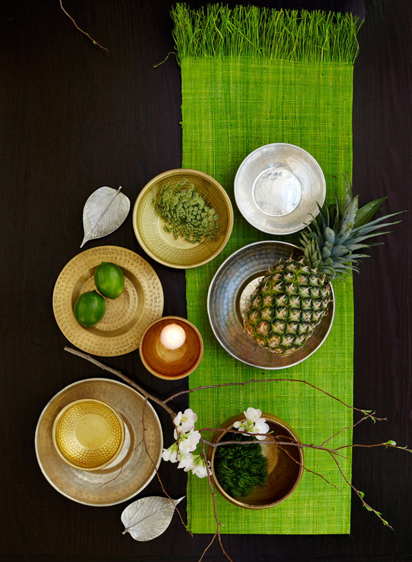 Nickel Leaf Trays Decor Jamali-garden