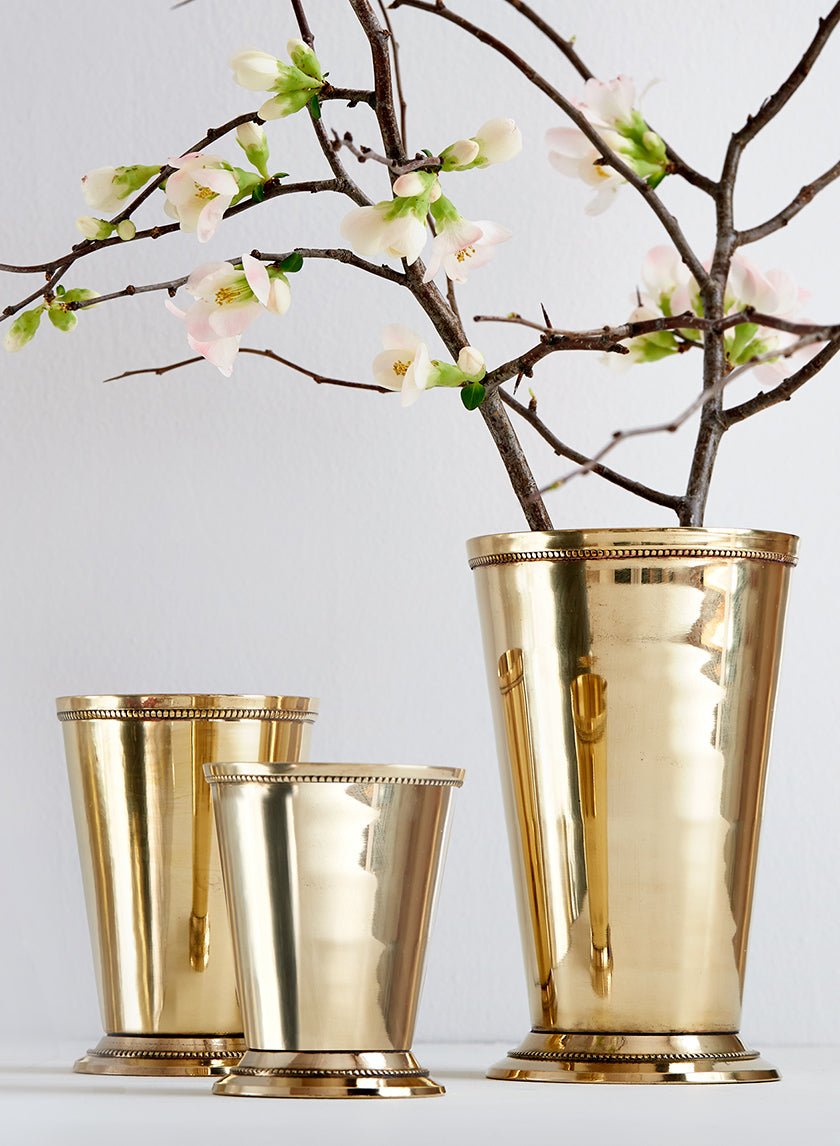 Polished Brass Julep Cups Decor Jamali-garden