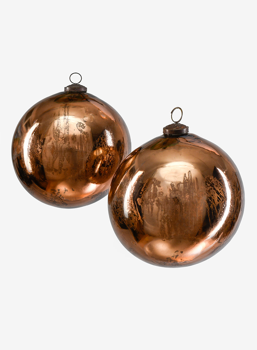 6in Round Antique Bronze Glass Ball Ornament Decor Jamali-garden