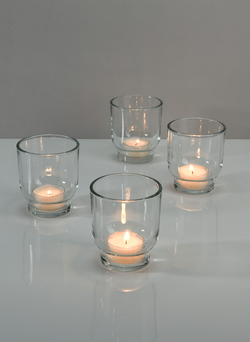 3.25in Tall Campana Glass Candleholder, Small Decor Jamali-garden