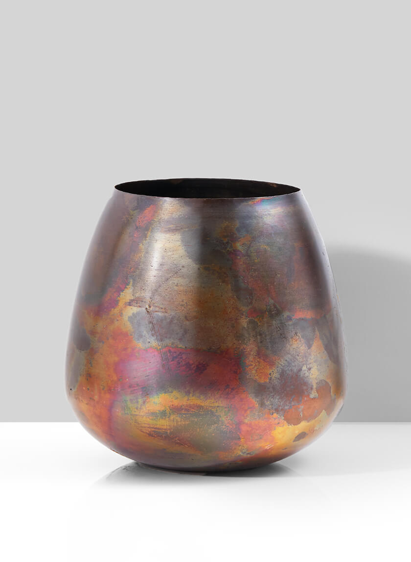 6in Tall Cappadocia Rainbow Iron Bowl Decor Jamali-garden