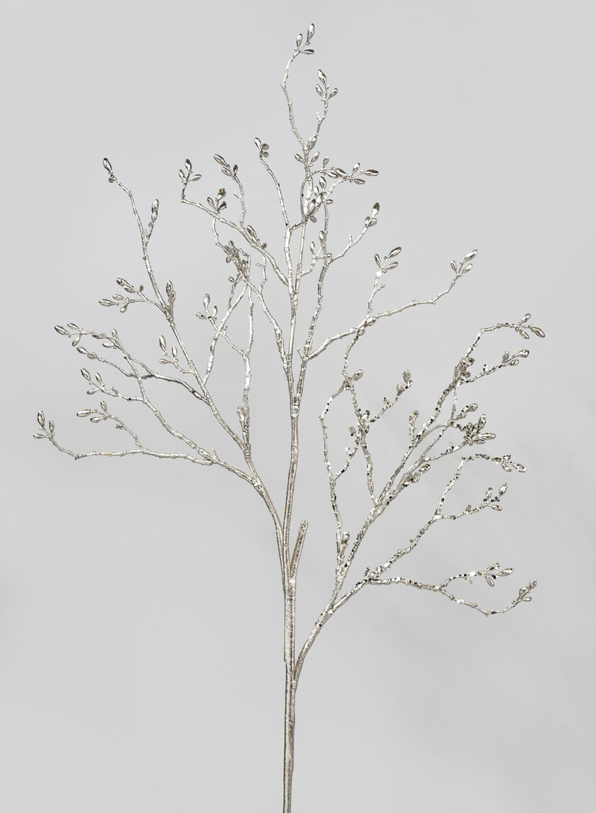 35in Long Champagne Magnolia Buds Branch Decor Jamali-garden