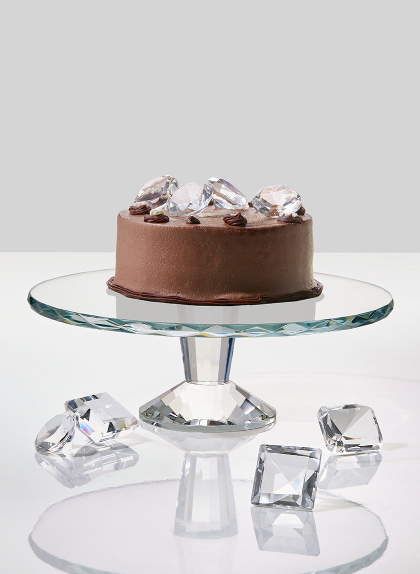 11.25in Wide Crystal Cake Stand Decor Jamali-garden