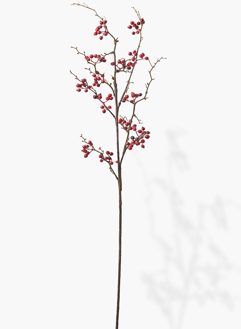 45in Long Tall Red Berry Branch Decor Jamali-garden