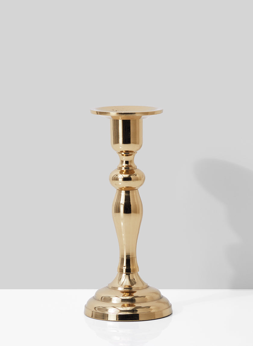 9in Tall Gold Candlestick Decor Jamali-garden
