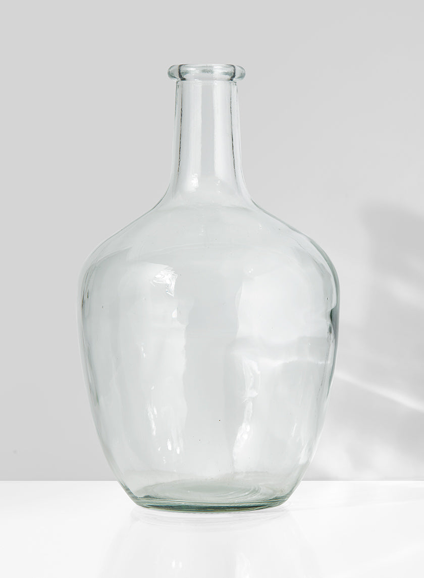 10in Tall Glass Bottle Vase Decor Jamali-garden