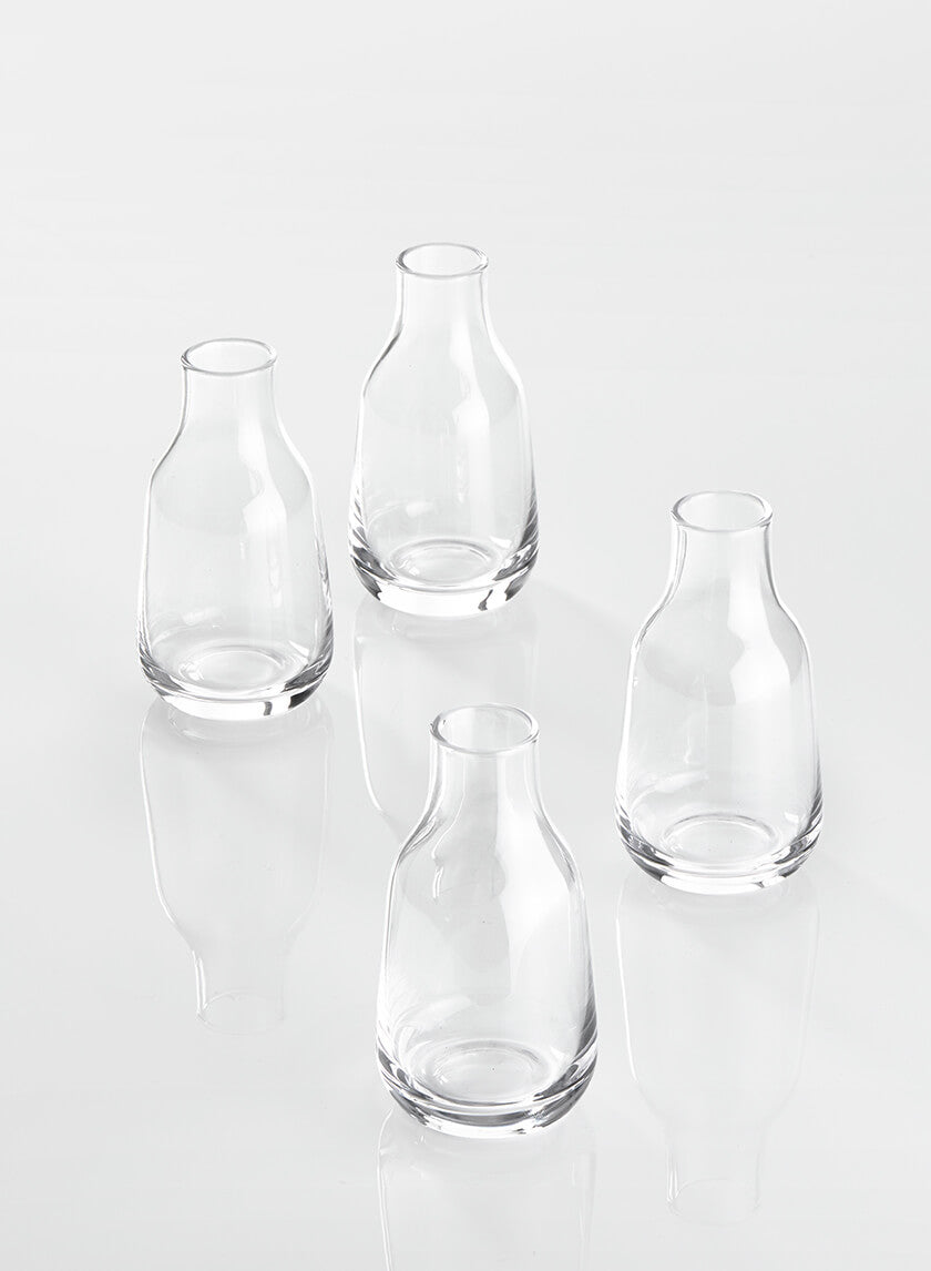 3.5in Tall Tiny Bottle Bud Glass Vase Decor Jamali-garden