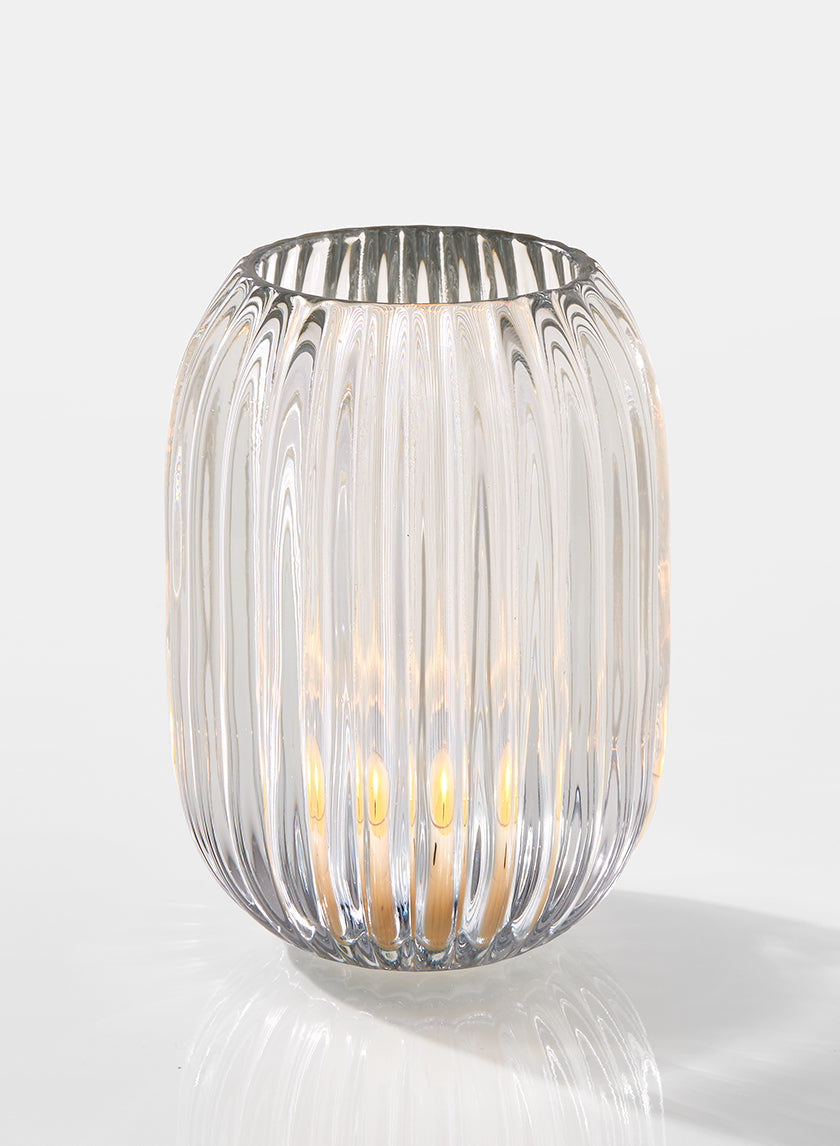 5in Tall Optical Clear Glass Votive Holder Decor Jamali-garden