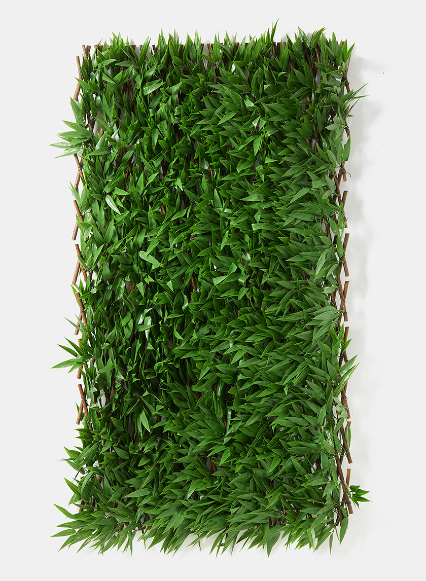 40 x 79in Bamboo Leaf Accordion Willow Fence Decor Jamali-garden