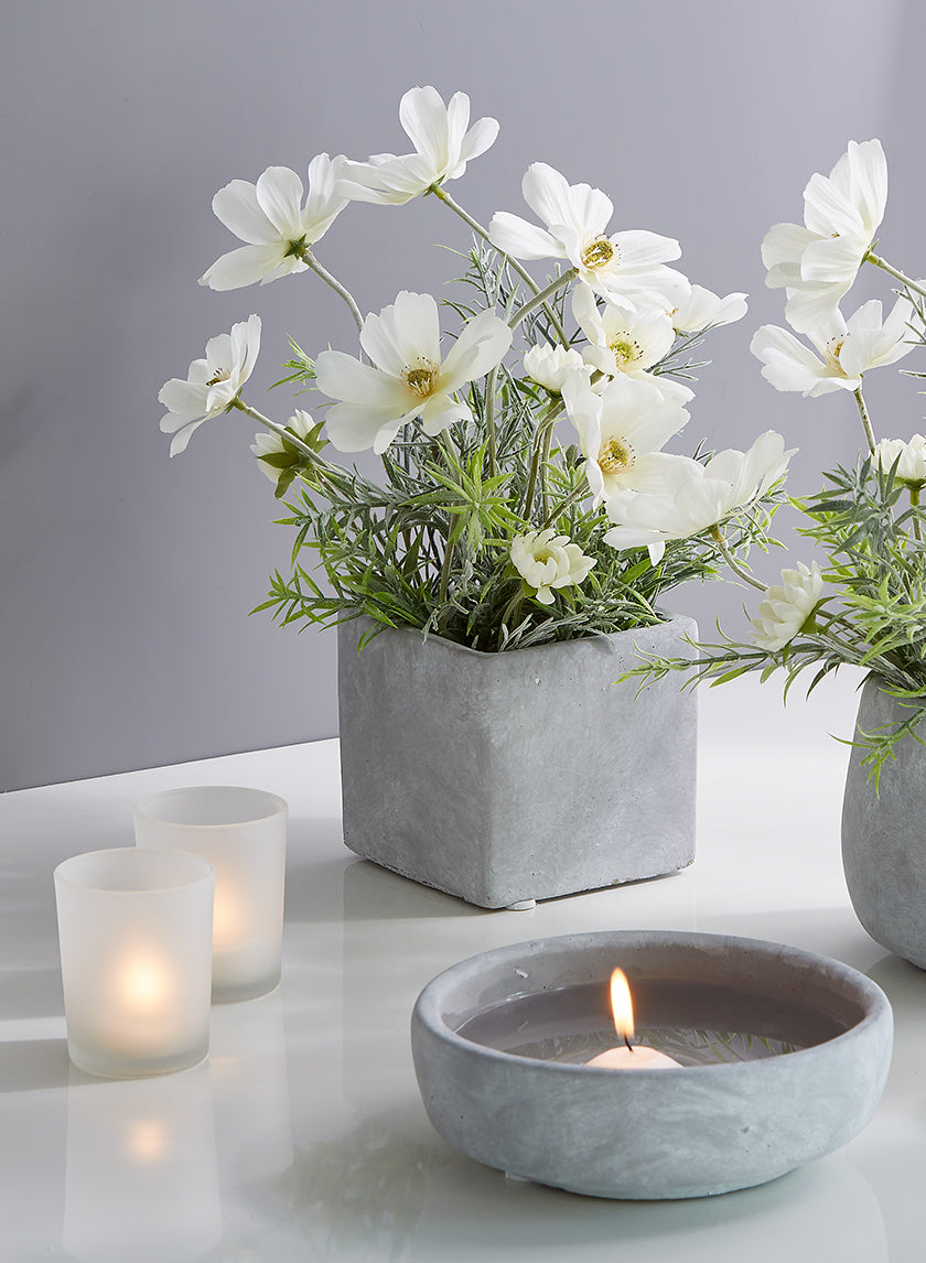 6.25in Wide Atelier Cement Bowl Decor Jamali-garden