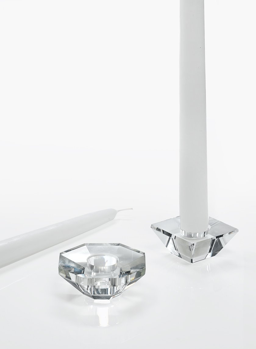 Crystal Taper Holders Decor Jamali-garden