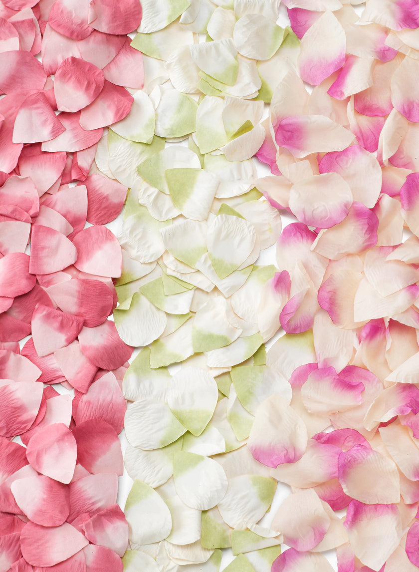 Cream &amp; Pink, Cream &amp; Green, &amp; Pink Paper Rose Petals Decor Jamali-garden