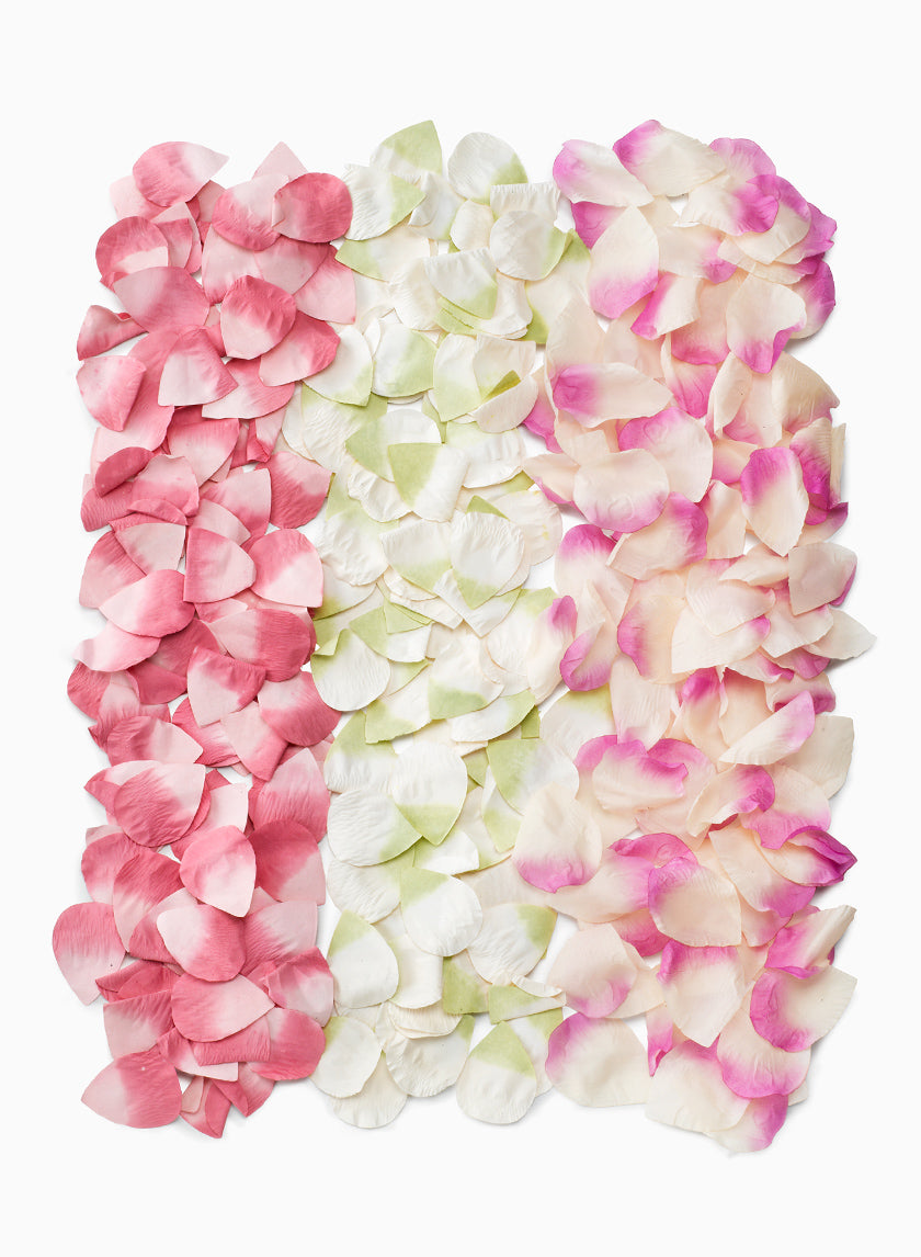 Cream &amp; Pink, Cream &amp; Green, &amp; Pink Paper Rose Petals Decor Jamali-garden