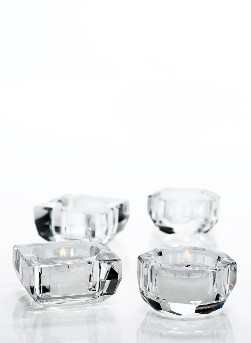 Crystal Tea Light Glass Holders Decor Jamali-garden