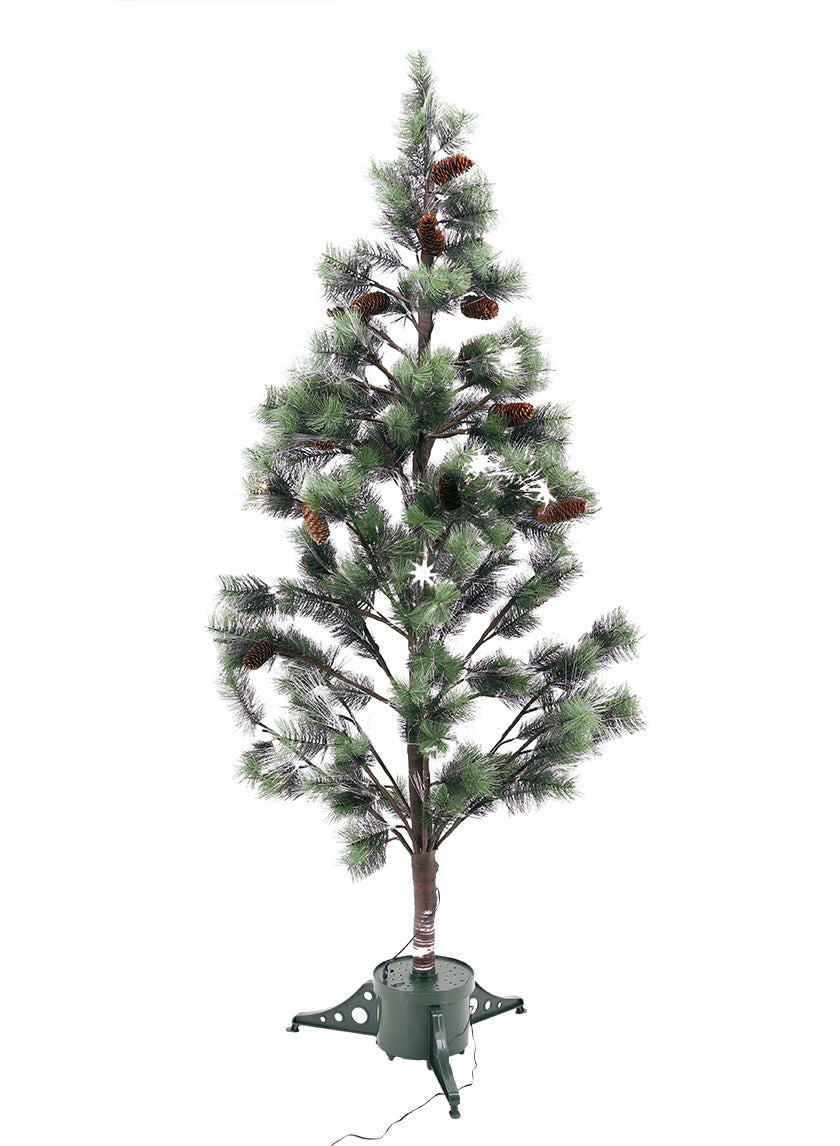 6ft Tall Fiber Optic Pine Needle Christmas Tree Decor Jamali-garden